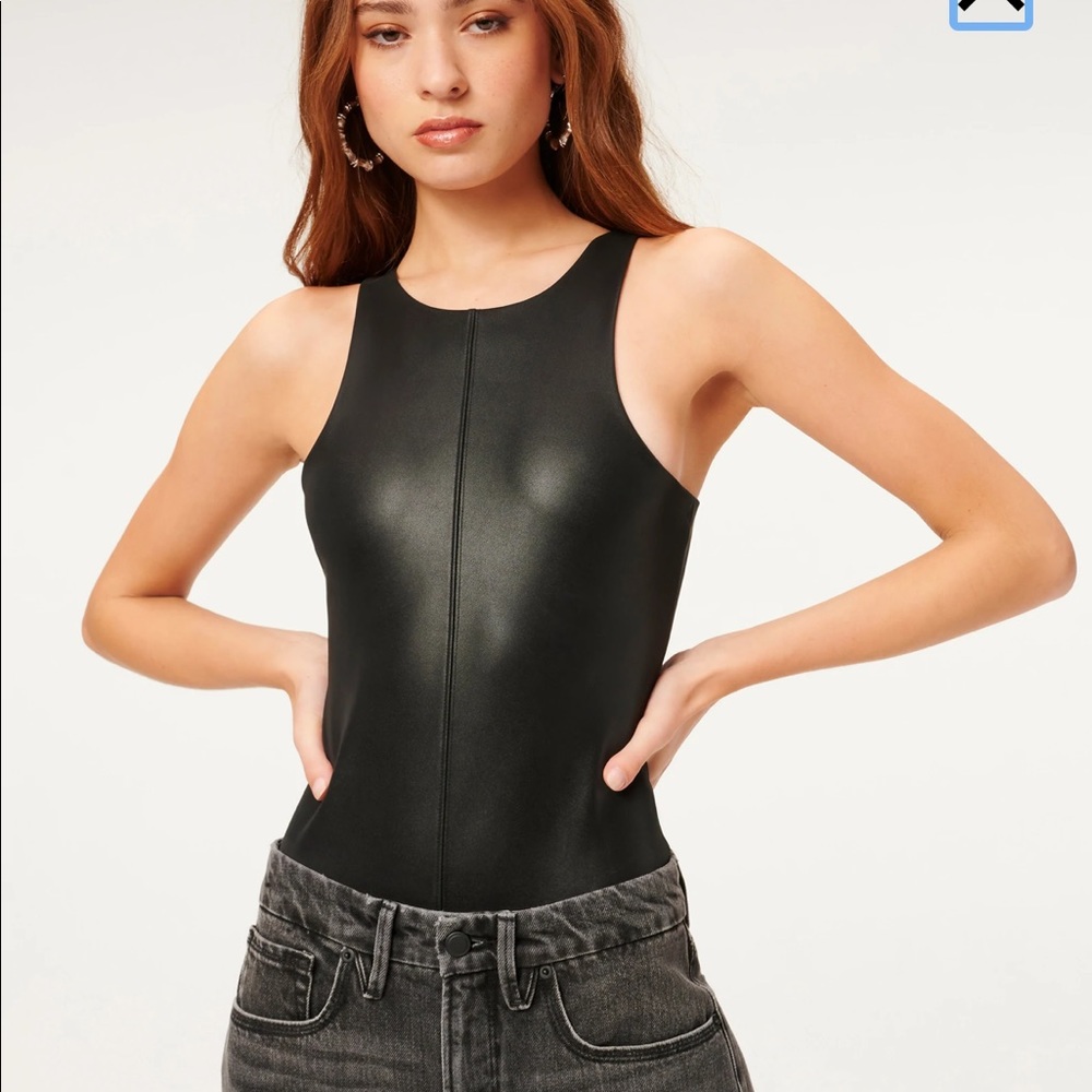 Good American Black Bodysuit